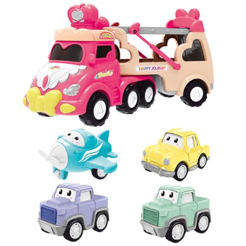 MUSISALY 1 Satz Spielzeugauto Spielzeug für Tierautos LKW-Modell Spielzeug Kinder puppenwagen kinderspielzeug Auto car Toy Modellauto zum Zurückziehen Kleinkinder Rückzugsauto Plastik Rosa von MUSISALY