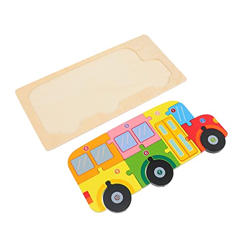 MUSISALY 1 Satz Stereo-Block-Puzzle Rätsel Fahrzeug Puzzle Kinderpuzzle Kleinkind Kinder deko Kinder Puzzle Toys Cartoon-Puzzle Spielzeug pädagogisches Puzzle 3D-Puzzle Holz von MUSISALY