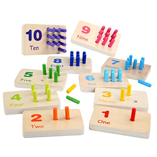 MUSISALY 1 Satz Stockspielzeug Kleinkind-Puzzle Lustiges Montessori-Spielzeug Zahlenspielzeug Kompaktes Kinderspielzeug Lustiges Kinderspielzeug Spielzeug Für Kleinkinder Colorful Hölzern von MUSISALY