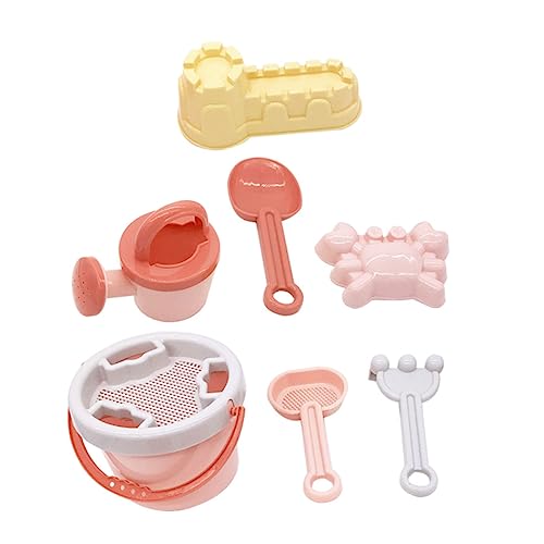 MUSISALY 1 Satz Strandeimer Kinder spielset Werkzeuge für Kinder Kleinkindspielzeug Beach Toys for Kinder sandspielzeug sommerliches Strandspielzeug Kleinkind Plastik Rosa von MUSISALY