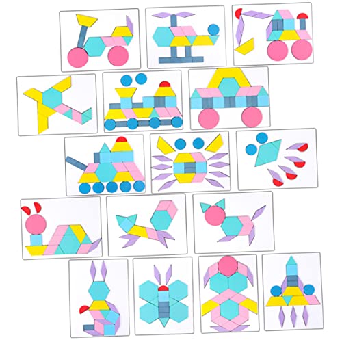 MUSISALY 1 Satz Tangram interaktives Spielzeug Kinder Puzzle zabawki stymulujące rozwój Puzzlespiel rätselspiele babybrause kinderpuzzle aus Holz Lernrätsel für Kleinkinder hölzern Colorful von MUSISALY