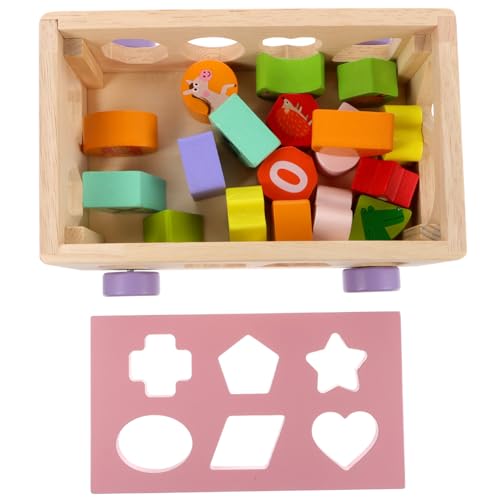 MUSISALY 1 Satz Tierbaustein Auto Tierspielzeug Für Kinder Tierfigur Spielzeug LKW Aus Holz Bausteine ​​Spielzeug Formsortierer Aus Holz Kinderautospielzeug Holzbaustein Hölzern Colorful von MUSISALY