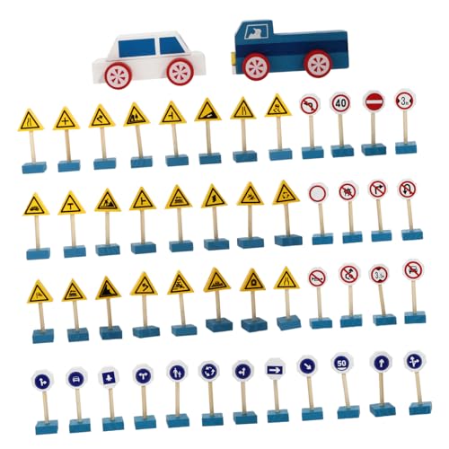 MUSISALY 1 Satz Verkehrszeichen Spielzeug Straßenschilder Ampelspielzeug verkehrszeichen Kinder verkehrsschilder Kinder Straßenschild-Modellspielzeug Frühpädagogisches Spielzeug Holz von MUSISALY