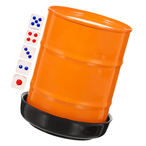 MUSISALY 1 Satz Würfelbecher-Set Würfelbehälter Spielwürfelbecher Neuheit Würfelbecher Zubehör Für Würfelspiele Würfelspiel Shaker Dekorativer Würfelbecher Ktv Würfelbecher Orange Plastik von MUSISALY