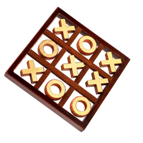 MUSISALY 1 Satz Xo Brettspiel Schach Desktop-Spielzeug Couchtisch-Spiele-dekor Pädagogisches Brettspiel Zehenspiel Für Kinder Schachbrett Schach Spielzeug Kinderspielzeug Hölzern Brown von MUSISALY