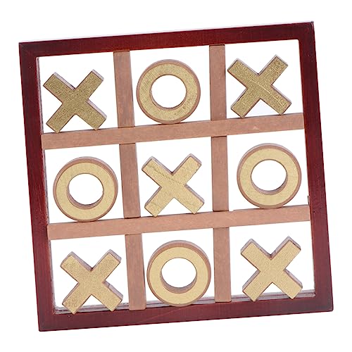 MUSISALY 1 Satz Xo Schach Brettspiel Spielzeug Pädagogisches Spielzeug Spielspielzeug Für Spieler Interaktives Spielzeug Schachspielzeug Aus Holz Zehenspielzeug Brown Hölzern von MUSISALY