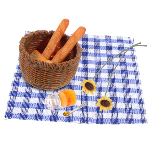 MUSISALY 1 Satz Zubehör Für Puppenhäuser Winzige Hausdekorationen Miniatur-möbelzubehör Mini-Essen Mini-Brot-Modell Mini-puppenhaus-dekor Puppenhaus Spielset Spielzeuge Glas Blue von MUSISALY