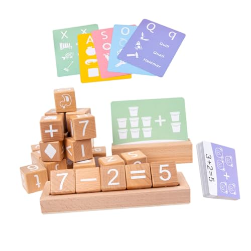 MUSISALY 1 Satz mit digitalen Bausteinen holzspielzeug Alphabet Lernen Party Kleinkindspielzeug Vorschulspielzeug Frühpädagogisches hölzern Papier Khaki von MUSISALY