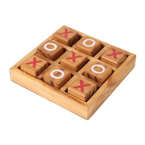 MUSISALY 1 Satz xo Schach Kinder Puzzle rätselbuch Kinder Children Toys Kinder rätsel kinderknallzeug Puzzles für Erwachsene Spiele klassisches Brettspiel -Toe-Brettspiel xo-Spiel hölzern von MUSISALY