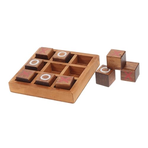 MUSISALY 1 Satz xo Schach Kinderspielzeug zappeln Rätsel Hinweis Karte interaktives holzspielzeug Family Games jigköpfe Puzzle hölzerne Zehe Schach Coffee von MUSISALY