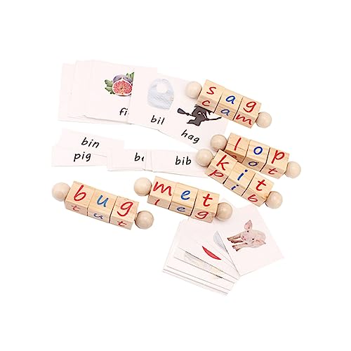 MUSISALY 1 Set Alphabet Würfel Für Rätsel Englische Buchstaben Block Pädagogisches Holzpuzzle Buchstaben Baustein Holz Buchstabenblock Khaki Papier von MUSISALY