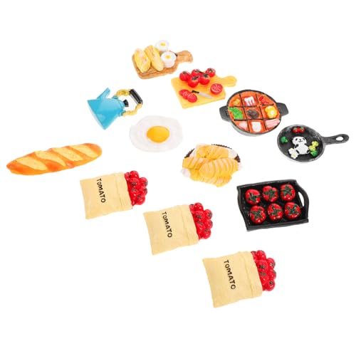 MUSISALY 1 Set Baguette Spielzeug Mini Spiel Essen Mini Essen Mini Rollenspiel Essen Modell Miniatur Dessert Modell Dekorative Fake Food Requisite Miniatur Snack Spielzeug von MUSISALY