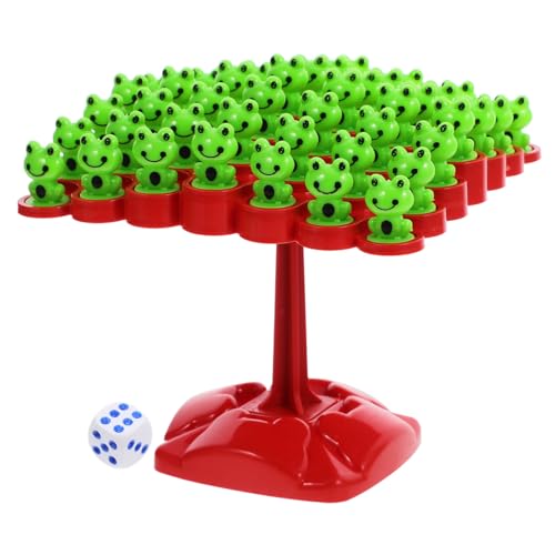 MUSISALY Brettspiele Toy 1 Set Frosch Balance Spiel Lustiges Familien Brettspiel Für 2 Spieler Inklusive 50 Frösche Und Würfel Pädagogisches Lernspiel Für Kindergarten Und Desktop Freizeitaktivität von MUSISALY