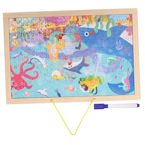 MUSISALY 1 Set Holzpuzzle Für Kinder Kinderpuzzle Kinderpuzzle Meerestier Spielzeug Kleinkind Lernspielzeug Kinder Lernpuzzle Spielzeug Holzpuzzle Für Kinder Cartoon Holzpuzzle von MUSISALY