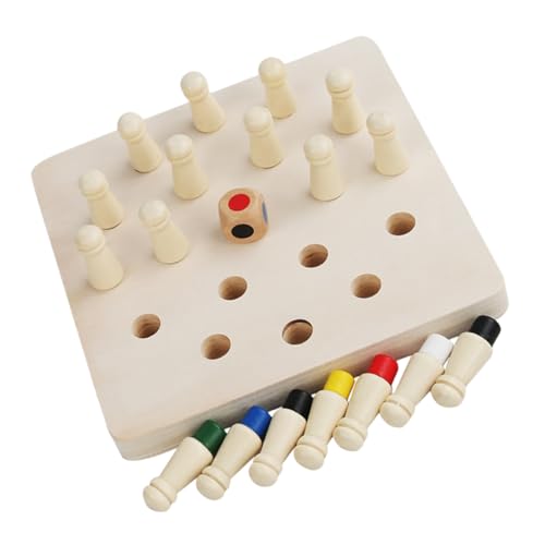 MUSISALY 1 Set Memory Spielzeug Holz Memory Spielzeug Lernspielzeug Logik Training Schach Memory Passendes Schach Spielzeug Memory Schach Spielzeug Schachspielzeug Holz von MUSISALY