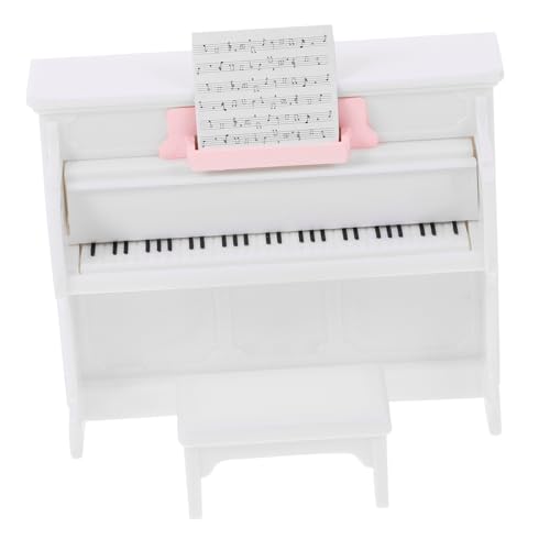 MUSISALY 1 Set Mini Klaviermodell Babypuppen Spielzeug Zubehör Für Puppenhaus Miniatur Puppenhaus Zubehör Miniatur Klaviermodell Klavier Für Mini Mini Abs Weiß von MUSISALY