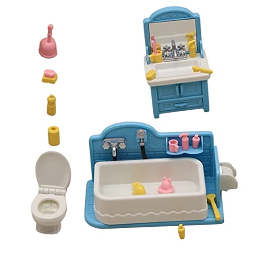 MUSISALY 1 Set Miniatur Badezimmer Dekoration Mit Mini Toilette Und Mini Badewanne Puppenhaus öbel Set Für Die Kreative Spielwelt Der von MUSISALY