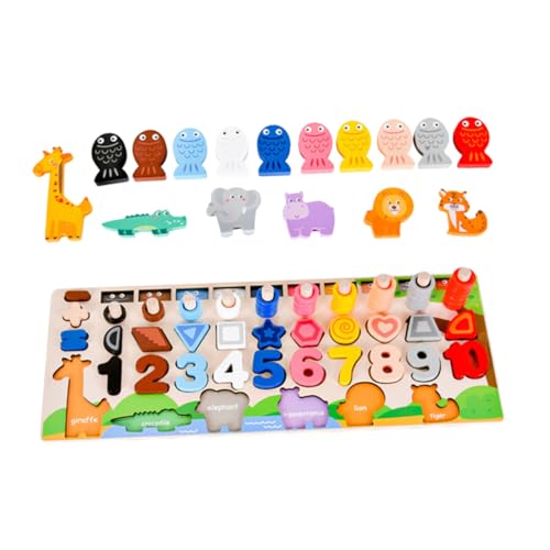 MUSISALY 1 Set Puzzle Puzzle Kinderspielzeug Kinderspielzeug Bausteine Kinderpuzzles Zarte Puzzlespielzeuge Passende Form Blockspielzeug Pädagogisches Puzzle Kinderblöcke von MUSISALY