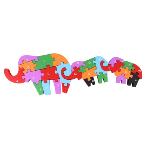 MUSISALY 1 Stück 26 Bausteinspielzeug Puzzle-Spielzeug Gehirnspielzeug Alphabet-rätsel Für Kleinkinder Kinderpuzzle ABC-Puzzle Kinder Rätsel Spielzeuge Kinderspielzeug Bambus von MUSISALY