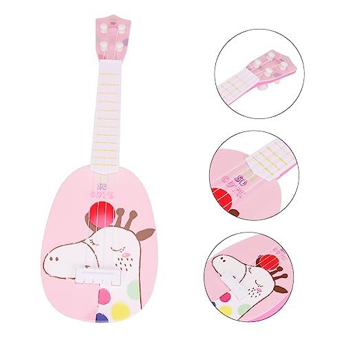 MUSISALY 1 Stück 4 Saiten Kinder Gitarreninstrument Spielzeug Tierinstrument Elektrische Gitarre Mini Akustikgitarre Lernspielzeug Hirschgitarre Spielzeug Gitarre Ukulele von MUSISALY