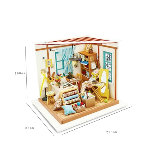 MUSISALY 1 Stück Holz Miniatur Hausmodell Kinder Miniatur Puppenhaus Handgefertigte Montage DIY Miniatur DIY Hausspielzeug Bauen Sie Ihr Puppenhaus Miniatur Hausmodell von MUSISALY