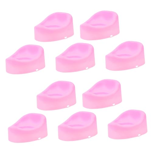 MUSISALY 10 Stück Puppen Toilettenspielzeug Mini Spielzeug Miniatur Toilette Puppen Badezimmermöbel Puppenhaus Möbelzubehör Mini Töpfchen Puppenhaus Toilette Mini Möbel Rosa von MUSISALY