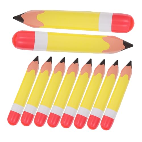 MUSISALY 10 Stück Teiliges Aufblasbares Pvc-bleistift Gelb Dekorativer Party-dekoartikel für Kindergeburtstag Fotorequisite und Raumdeko Langlebig und Sicher für Innen und Außen MUSISALY 10 Stück Teiliges Aufblasbares Pvc-bleistift Gelb Dekorativer Party-dekoartikel für Kindergeburtstag Fotorequisite und Raumdeko Langlebig und Sicher für Innen und Außen von MUSISALY