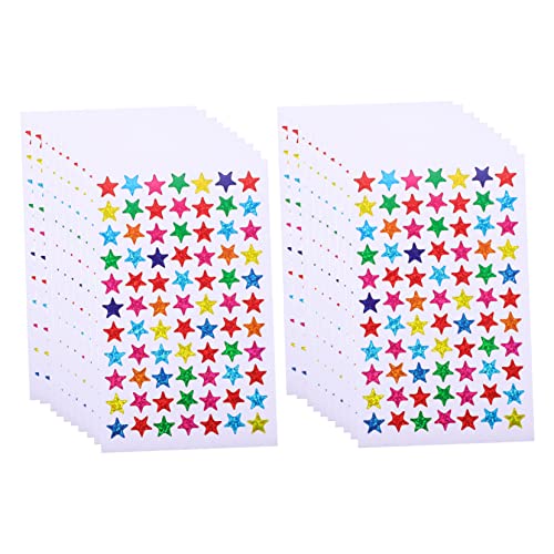 MUSISALY 100 Blatt Pentagramm-Aufkleber Laptopaufkleber Für Kinder Aufkleber Für Geschenkpakete Tagebuchsternaufkleber Sternaufkleber Aus Folie Album-Star-Aufkleber Kinderaufkleber Papier von MUSISALY