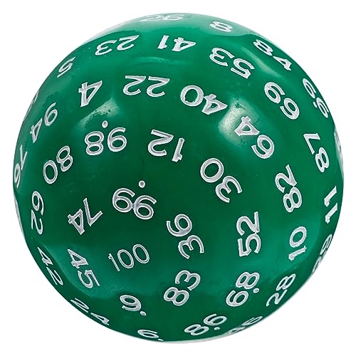 MUSISALY 100 Mehrseitige Spielwürfel Brettspielwürfel Würfelspiel Im Freien Multifunktionale Spielwürfel 12-seitiger Würfel Runde Eckwürfel Mathe Spiele Würfel Partyspielwürfel Acryl Green von MUSISALY