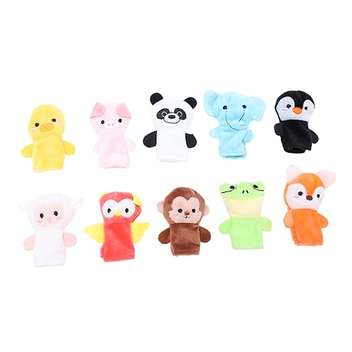 MUSISALY 10St Fingerpuppe Spielzeug plüschtier Kindergeburtstag The Animal spielwaren Puppen kucheltier Party mitgebsel Kinder plushible snugible Tiere puppentrage spielsachen PP Baumwolle von MUSISALY