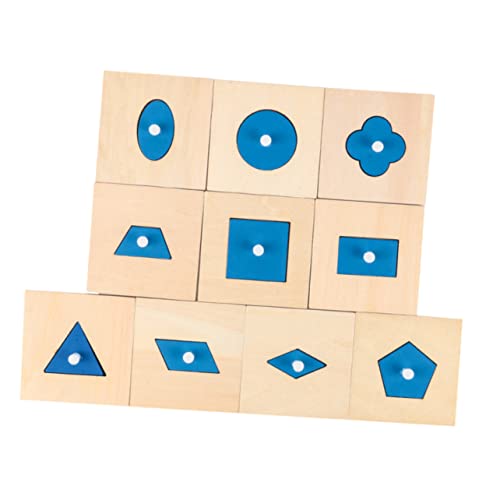 MUSISALY 10St Geometrietafel Puzzle für Kinder formpassendes Spielzeug Stapelring Kinder holzspielzeug Spielzeug für Kinder sensorisches Spielzeug sensorische Wahrnehmungsspielzeuge hölzern von MUSISALY