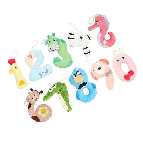 MUSISALY 10St Kissen zum Verschenken kinderzimmerdeko Room Decoration Pillow pädagogisches Spielzeug Cute Pillow Number Pillow Plüschkissen Heimwurfkissen Kissen aus Baumwolle von MUSISALY