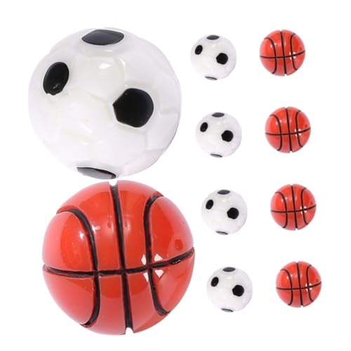 MUSISALY 10St Mikro-Landschaftsornamente Plüsch Miniatur-Basketball Spielen Mini-Basketball miniaturfiguren miniaturen Figuren Dekoration basteln Outdoor-Accessoire Fußballmodell Harz von MUSISALY