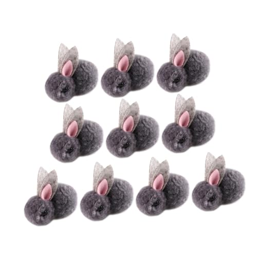 MUSISALY 10St Plüsch Häschen Bunny pummeluff Kuscheltier weihnacjtsgeschenke kleine Plüschtiere Kuscheliger, realistischer Hase aus Plüsch Bekleidungsversorgung Süßes Kaninchenhandwerk Grey von MUSISALY