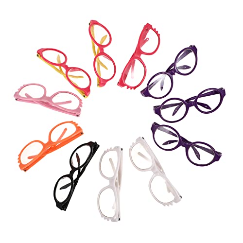 MUSISALY 11st Puppenbrille Mini-Spielzeug Puppe Cosplay Brille Puppe Verkleidet Brille Mini-Puppen-Sonnenbrille Lesebrille Für Puppen Cosplay-zubehör Mini-gläser Zum Basteln Plastik von MUSISALY