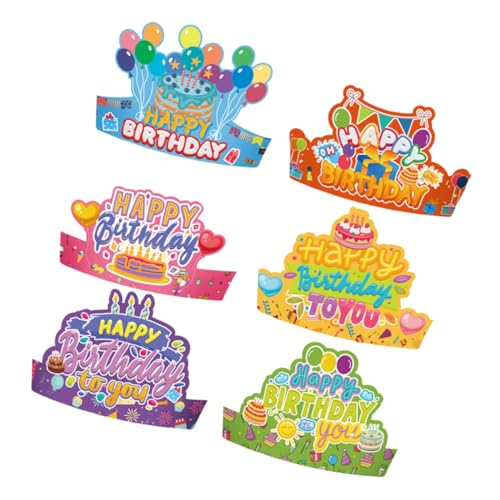 MUSISALY Baby Geburtstagskrone Kinder Partyhüte Set Papierkronen Für Kindergeburtstag Happy Birthday Krone Partyhüte Zum Dekorieren Für Kleinkinder Geburtstagsfeier Zubehör Für Jungen Und Ädchen von MUSISALY