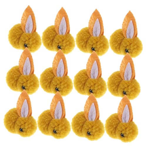 MUSISALY 12St Plüschhase Spielzeug für Nutztiere Plüsch Stofftier Plüsch Schweinchen Cuddly Bunny Weihnachts Party Plüsch-Kaninchen-Puppe Christbaumschmuck Light Brown von MUSISALY