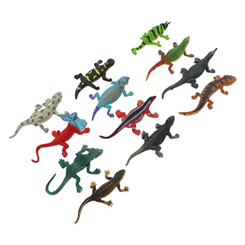 MUSISALY 12St künstliche Mini- Kinderspielzeug Lernspielzeug für Kinder Halloween Dekoration Halloween-Dekoration realistisches Reptilienmodell Eidechsenschmuck Plastik von MUSISALY