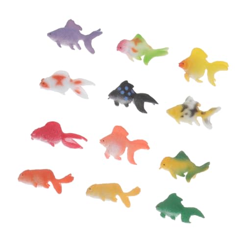 MUSISALY 12st -Modell Goldfischfigur Spielzeug Goldfischfiguren Lernspielzeug Simulation Von Goldfischmodellen Aquarienfischfiguren Simulationsfischverzierungen Tiermodelle Plastik von MUSISALY