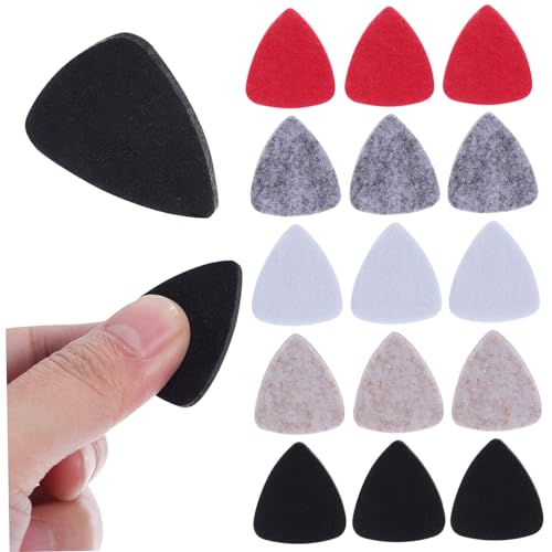 MUSISALY 15 STK Bunte Filzpicks Tragbares Plektrum Für Gitarre Folk-Gitarren-Pick-ersatz Dünne Gitarrenplektren Gitarrenplektrum Aus Filz Ukulele-Picks Filzplektren Für Ukulele Filzstoff von MUSISALY