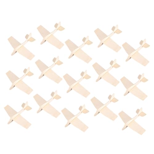 MUSISALY 15St Leere Holzflugzeuge unfertiges Flugzeug leeres Flugzeug Unbemaltes Flugzeugmodell bastelzeug für Kinder Home Decor Puzzlematte Geburtstagsgeschenk für Kinder Holzspielzeug von MUSISALY