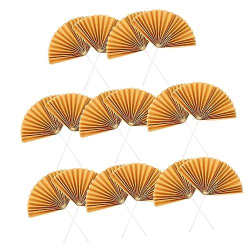 MUSISALY 16 Stück Teiliges Papierfächer Cake Topper in Gold Kreative Cupcake Dekoration für Geburtstagstorten Einzigartige Tortendeko für Hochzeiten und Party Festliche Kuchen Picks für MUSISALY 16 Stück Teiliges Papierfächer Cake Topper in Gold Kreative Cupcake Dekoration für Geburtstagstorten Einzigartige Tortendeko für Hochzeiten und Party Festliche Kuchen Picks für von MUSISALY