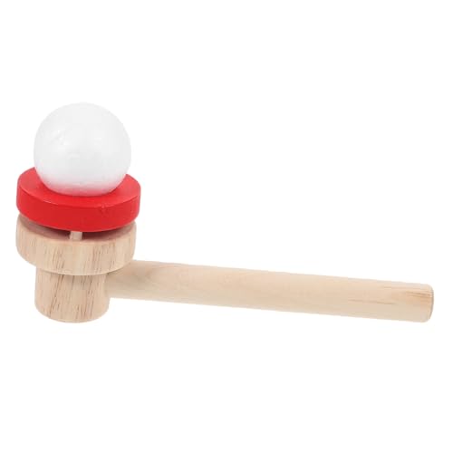 MUSISALY 1Stk Gleichgewichtsblasende Spielzeuge balancierender Ball Kidcraft-Spielset Kinder holzspielzeug zabawki stymulujące rozwój schwimmendes Blasrohr Kind-Eltern-Spielzeug Hölzern rot von MUSISALY