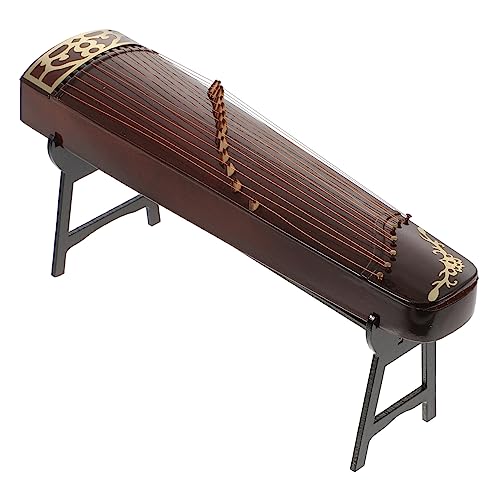 MUSISALY 1Stk Guzheng-Musik instrumenten Modell Desktop-Spielzeug Mikrolandschaftsornament für den einzug bürodeko hölzernes Guzheng Holz-Guzheng- Korpus (Holz) Brown von MUSISALY