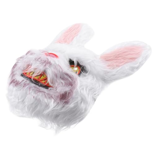 MUSISALY 1Stk Hasenmaske Halloween für Kaninchen leuchtendes Gesicht Kinderkostüme halloween theme halloween costume maske gesicht halloween deko Horror-Maske leuchtende Maske Plastik von MUSISALY