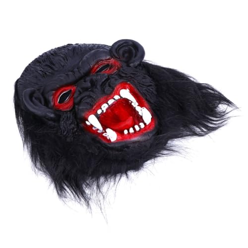 MUSISALY 1Stk Orang-Utan-Maske Horror-Maske gruselige Maske für Halloween Cosplay-Maske Halloween-Kleidung halloweenmaske halloween masken gruselige Geistermaske Cosplay-Requisiten Black von MUSISALY