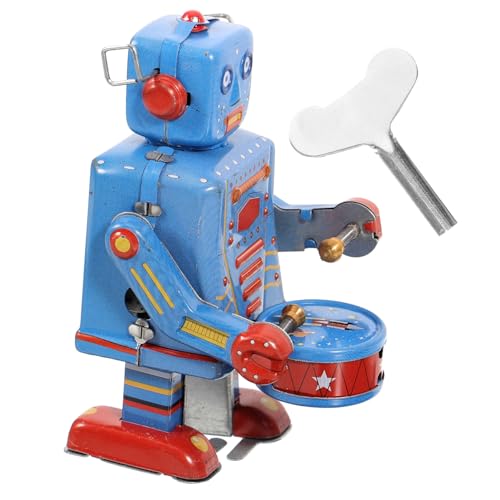 MUSISALY Vintage Blechroboter Spielzeug Aufzieh-trommelroboter Für Jungen Und Mädchen Erwachsene Retro-Kollektion von MUSISALY