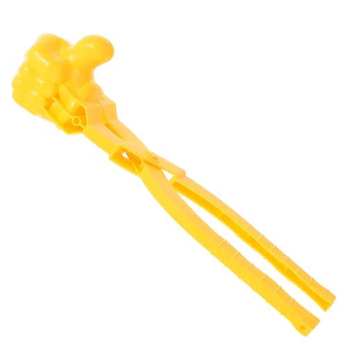 MUSISALY 1Stk Schneeball-Clip Schneeballform Schneespielform Fingerschneeformen Schneeballspielzeug schneeballmaschinen schneeballzange Schneeballhersteller Winterspielzeug Plastik Yellow von MUSISALY