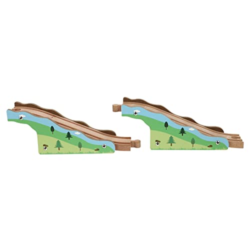 MUSISALY 1Stk Zugszene Spielzeug Zug-Hängebrücke Spielzeugeisenbahnbrücken Kinder holzspielzeug Kinder Zug Spielzeug Train Toy Holzbrückengleis Kinderzug-Layout-Requisite hölzern Green von MUSISALY