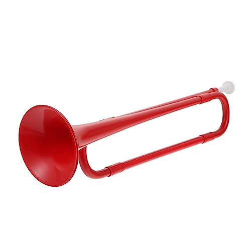 MUSISALY 1stk B-trompete Reisespielzeug Für Kinder Gehirnspielzeug Kinderinstrumente Praktisches Horn B Flache Taschentrompete Musikinstrument Jugendpioniere Horn Jugendhorn Abs Rot von MUSISALY